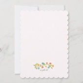 デインティフラワーズフォト招待状 招待状 (裏面)