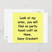 デイヴィクロケット引用文 ポストカード (正面/裏面)