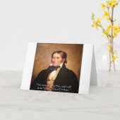 デイヴィクロケット「テキサス州へ行く」ユーモア引用文 カード (黄色い花)