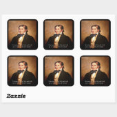 デイヴィクロケット「テキサス州へ行く」ユーモア引用文 スクエアシール (シート)