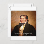 デイヴィクロケット「テキサス州へ行く」ユーモア引用文 ポストカード (正面/裏面)