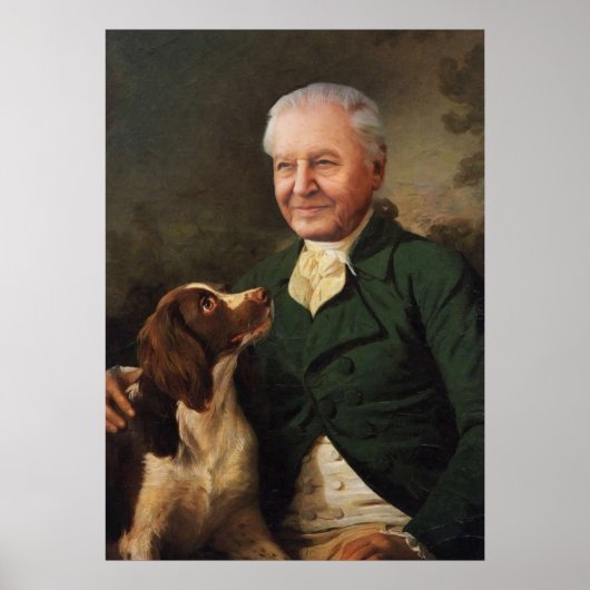 デイヴィットアッテンボローポートレート ポスター (正面)