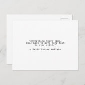 デイヴィットフォスターウォレス忍耐引用文はがき ポストカード (正面/裏面)