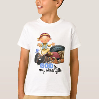 デイヴィッドおよびゴリアテの聖書の詩のTシャツ Tシャツ