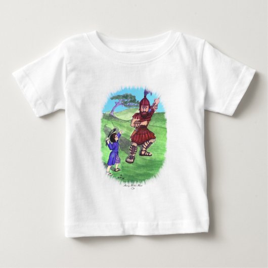 デイヴィッドおよびゴリアテ ベビーTシャツ (正面)