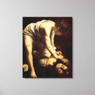 デイヴィッドおよびゴリアテ- Caravaggio c.1610 キャンバスプリント