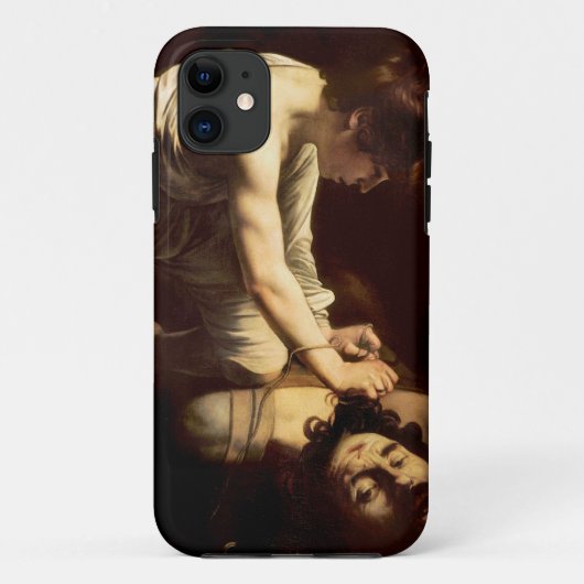 デイヴィッドおよびゴリアテ- Caravaggio c.1610 Case-Mate iPhoneケース (裏面)