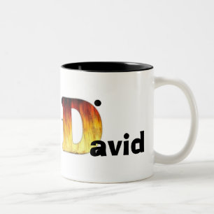 デイヴィッドのためのパーソナライズなコーヒー・マグのコップ ツートーンマグカップ