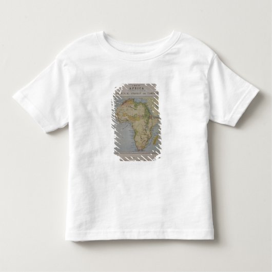 デイヴィッドの旅行を説明するアフリカの地図 トドラーTシャツ (正面)