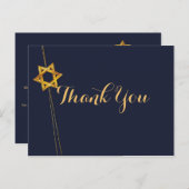 デイヴィッドの海軍とゴールデンの星ありがとう ポストカード (正面/裏面)