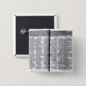 デイヴィッドの賛美歌: Psalterim Octaplums 1516年 缶バッジ (正面&裏面)