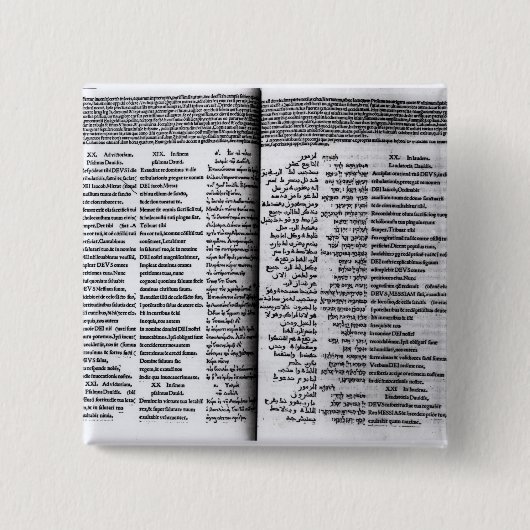 デイヴィッドの賛美歌: Psalterim Octaplums 1516年 缶バッジ (正面)