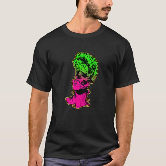 デイヴィッドギリシャ彫刻像彫刻家スカル内 Tシャツ (正面)