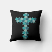 デイヴィッドスタークロスブルー光学錯覚のスター クッション (裏面)