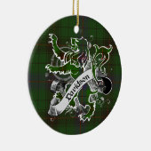 デイヴィッドソンのタータンチェックのライオン セラミックオーナメント (右)