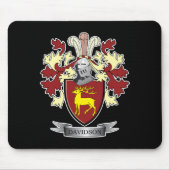 デイヴィッドソンの家紋の紋章付き外衣 マウスパッド (正面)