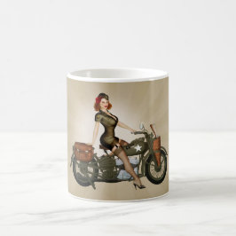 デイヴィッドソンArmy Motorcycle Pinup下士官のコーヒー・マグ コーヒーマグカップ
