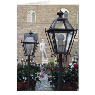 デイヴィッドフィレンツェ、イタリアのの彫像空白のなカード