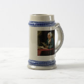 デイヴィッドマーティン1767年著ベンジャミン・フランクリンのポートレート ビールジョッキ (正面右)