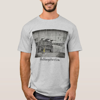 "デイヴィッド及びゴリアテ"の青いギタリストのTシャツ Tシャツ