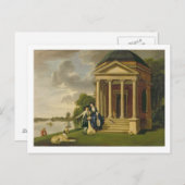 デイヴィッド・ガリック(1717-79)と彼の妻は彼の神殿によって ポストカード (正面/裏面)