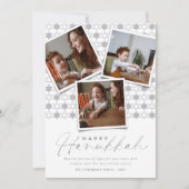 デイヴィッド・ハヌカーの幾何学銀色の星3枚の写真 シーズンカード (正面)