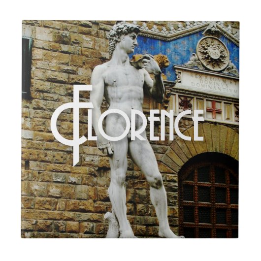 デイヴィッド・フィレンツェ像イタリア旅行写真 タイル (正面)