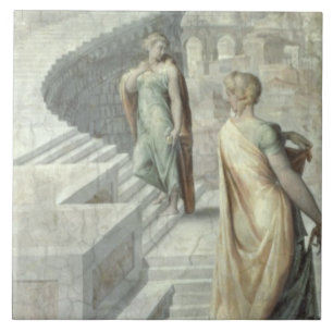 デイヴィッド、c.1553を訪問するBathsheba タイル