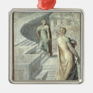 デイヴィッド、c.1553を訪問するBathsheba メタルオーナメント