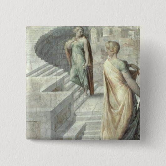 デイヴィッド、c.1553を訪問するBathsheba 缶バッジ (正面)