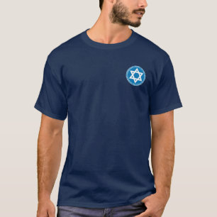デイヴィッドBlue王及び白のシールのワイシャツ Tシャツ
