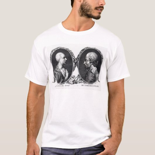 デイヴィッドGarrickおよびシェークスピア Tシャツ (正面)