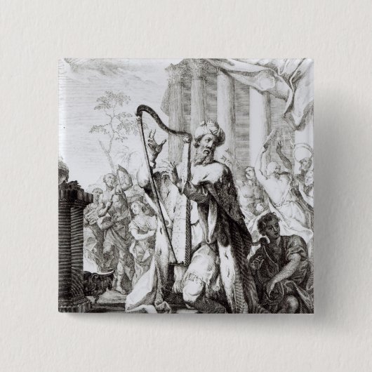 デイヴィッドPlaying王リラ 缶バッジ (正面)