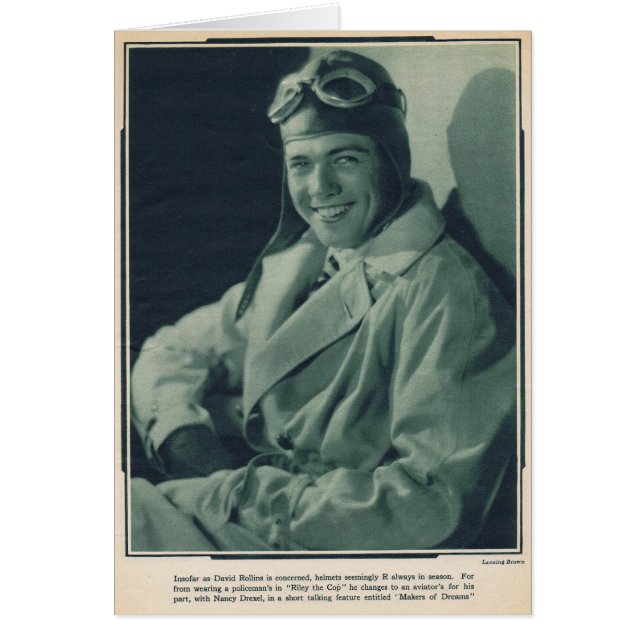 デイヴィッドRollins 1929年の無声映画俳優 (正面)