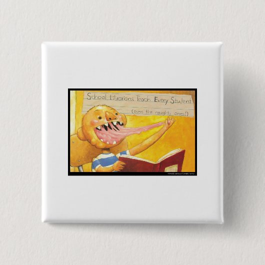 デイヴィッドShannon -学校図書館はあらゆるStudeを教えます 缶バッジ (正面)