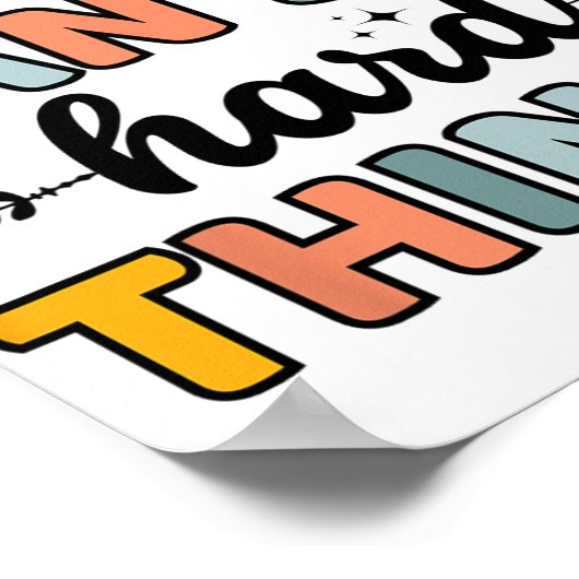 デイ先生あなたが行うことができる懸命事男性女性子供 ポスター (角)