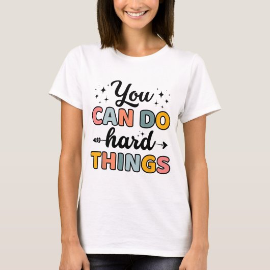 デイ先生あなたが行うことができる懸命事男性女性子供 Tシャツ (正面)