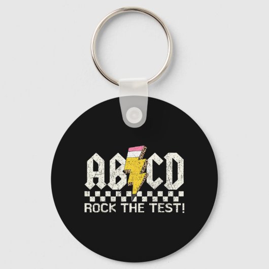 デイ先生テストレトロRock Test Day学校 キーホルダー (正面)