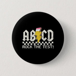 デイ先生テストレトロRock Test Day学校 缶バッジ
