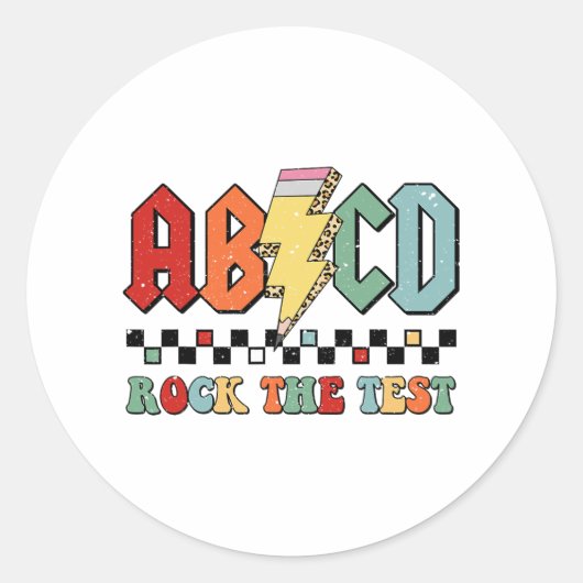 デイ先生学生やる気を起こさせるレトロロックザTe ラウンドシール (正面)