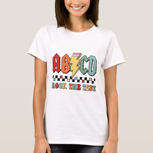 デイ先生学生やる気を起こさせるレトロロックザTe Tシャツ (正面)