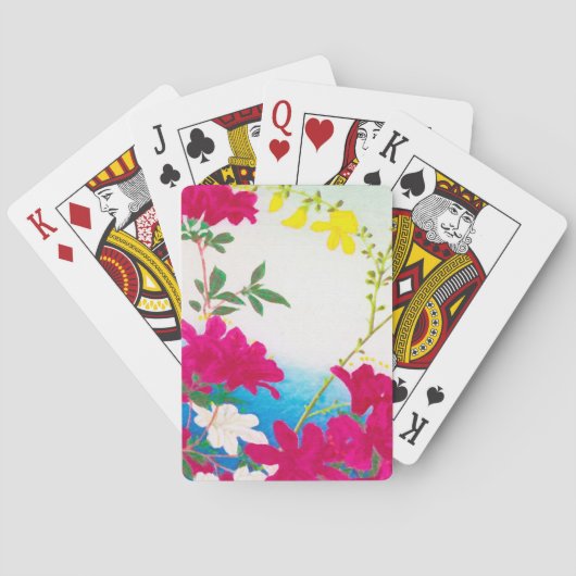 デイ日本のリリー-マゼンタ、黄色の青 トランプ (裏面)