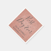 デイ最高のエバーバラ金ゴールド赤面ピンクナプキンズ スタンダードカクテルナプキン (角)