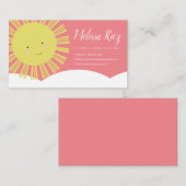 デイ気にチルドレンズベビーシッターSun Pink 名刺 (正面/裏面)