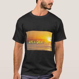 デイ素晴らし文字サンライズカスタムブラックカラー Tシャツ