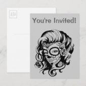 デイ・オブ・ザ・デッド・ビューティ インビテーションポストカード (正面/裏面)