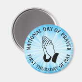 デイ・オブ・祈りの言葉宗教的ホリデーマグネット マグネット (正面/裏面)