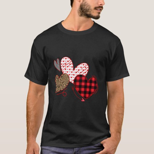 デイ・ヒー・ラブ・ヒョウ柄チェック Tシャツ (正面)