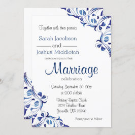 デイ·ブモダンルー·サファイア·フローラ 招待状