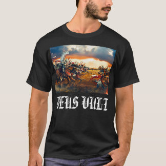 デウス・ヴルト - ポーランド翼のある騎兵隊の突撃 Tシャツ